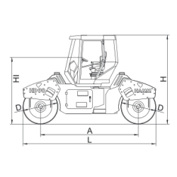 Rouleau compacteur cylindre tandem 11 tonnes vt2 oscillation