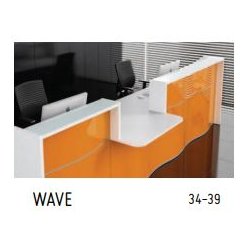 Banque d'accueil fonctionnelle et esthétique - Modules conformes aux normes européennes - Large choix de coloris et tailles
