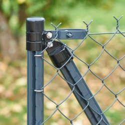 Grillage simple torsion gris - rouleau 20m, hauteur 1m00, maille 50x50mm - fil acier galvanisé plastifié diamètre 2.4mm