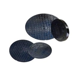 Couvercle de regard en fonte sphéroïdale - Peinture noire électrique - Norme EN124 - Résistant au glissement