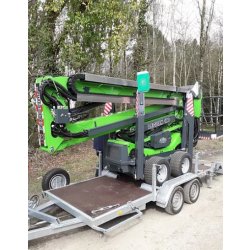 Nacelle araignée semi automotrice, tout terrain et ultra polyvalente sur pneumatiques - LEGUAN L190 - 19m