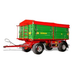 Benne agricole à double essieu R 120 CSGA - Romsan - capacité de 12 000 kg