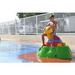 Pataugeoire : figurines arroseuses pour petite enfance - Clown, Coccinelle, Éléphant, Tortue - marque Aquadrolics