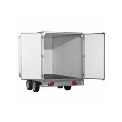 PM1720 - Remorque fourgon en bois Saris - 2000 kg - Double essieu - Freinée - 330x170 cm