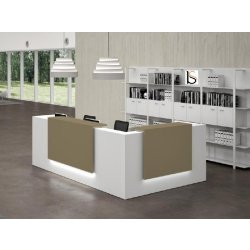 Banque d'accueil d'angle Z2 - Officity - 225, Beige