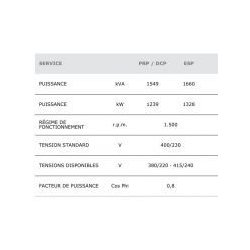Gtw-1550 T5 - Groupe électrogène industriel triphasé 50 Hz - Genelec - 1564 kVA - MITSUBISHI
