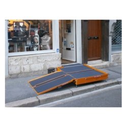Kit plateforme XXL - 1 marche 18 cm - Rampe pliable 183 cm - Fibre de verre renforcée