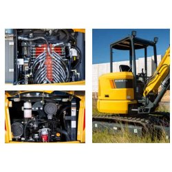 Mini-pelle - excavatrice avec débattement arrière nul - avec une flèche et un balancier plus robustes - Liugong 9035 E ZTS