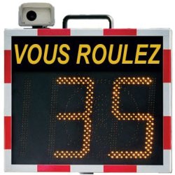 Radar pédagogique mobile Viasis Speedcam - Couplé à caméra - Surveille et enregistre excès de vitesse
