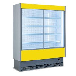 Vitrine Murale Laquée 1350mm P.650  Avec Portes Coulissantes - VULCANO