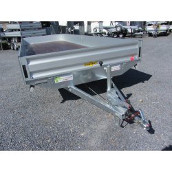 Remorque plateau HUMBAUR HT 256221 GR - 2 essieux, ridelles alu, structure modulaire