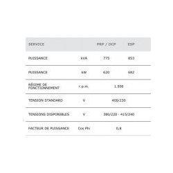 GTW-780 T5 Groupe électrogène industriel triphasé 50 Hz - Genelec - 775 kVA - Moteur Mitsubishi - Alternateur Stamford