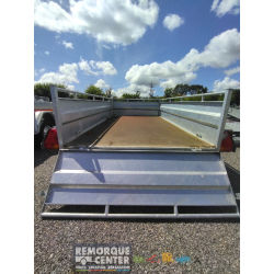 Remorque Lider ROBUST 300 x 150 x 50 cm - 2 essieux freinée - PTAC 2500 Kg - Référence 38398