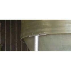 Silo d'aliment d'élevage incolore à ouverture totale - Capacité 9 à 16m3 - Ø2325