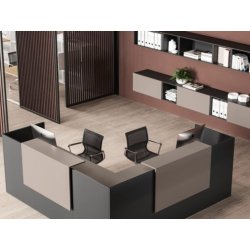 Banque d'accueil contemporaine FUNNY - Éclairée LED, design moderne et personnalisable