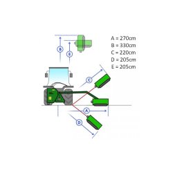 EPAREUSE DÉBROUSSAILLEUSE GEO AM 80 – CENTRALE HYDRAULIQUE - PRISE DE FORCE - MICRO TRACTEUR – 2CM