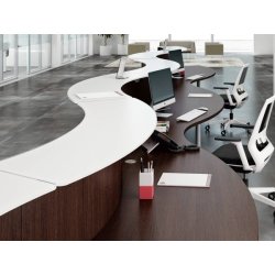 Banque d'accueil modulaire GLASS - Design moderne avec modules personnalisables et finitions variées
