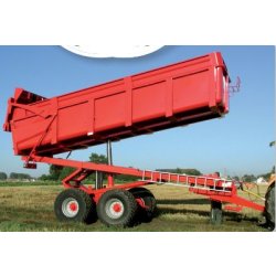 Remorque agricole semi-élévatrice B180BV - Delaplace - Charge 18 tonnes - Sécurité flèche & béquille hydraulique