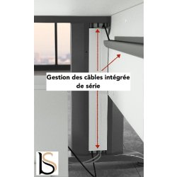 Bureau d'accueil SIGMA avec angle - Mobel Linea. - Blanc