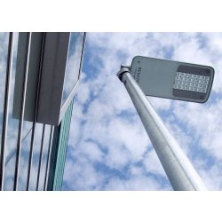 Mât d'éclairage public cylindro-conique ICAP en acier S-235-JR galvanisé à chaud - coloris en option