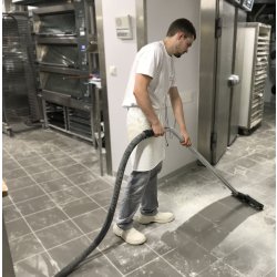 Aspirateur boulangerie - spécial farines et four, compact et mobile avec 2 moteurs monophasés 230V