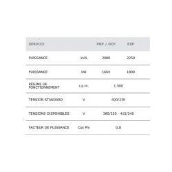 GTW-2080 T5 50 Hz triphasé - Groupe électrogène industriel 2080 kVA Genelec - MITSUBISHI et alternateur STAMFORD