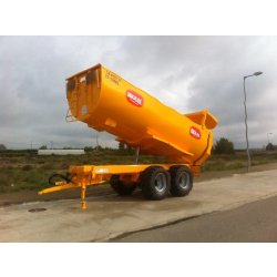 Série CIL bennes agricoles cylindriques - Rigual - volumes de 18,5 à 30,4 m3 avec caisse polycentrique et finitions en acier inox