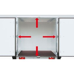 KT 2513/20 H - Remorque fourgon Böckmann - 2000 kg - Double essieux et structure aluminium