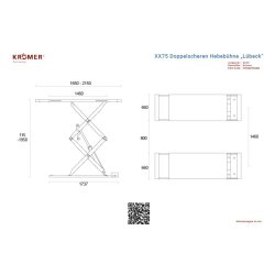 Pont élévateur à double ciseaux encastré pour votre atelier automobile  - XX75 KROEMER