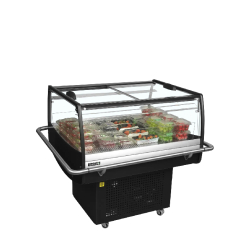 Îlot de refroidissement PDC90SL Acrylic Sides 4 Bumpers Noir TEFCOLD