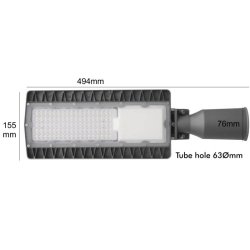Réverbère LED 60W à angle variable ENEC5 - Référence REVMOD60 - IP65 - 8400 lumens