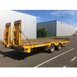 Remorque porte-engins Verem - référence 6399 - 19T PTC - 2 essieux - plateau basculant