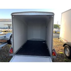 Remorque fourgon en polyester DEBON - CARGO 1300 Blanche - PTAC : 1300 Kg - 295x152xH170 cm - Reference -FOURGON_CARGO_1300_BLANC