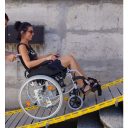 Rampe pour handicapé amovible Roll Up 90 cm - Aluminium modulable et anticorrosion