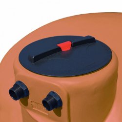 Cuve 1000l Aérienne De Récupération D'eau - Réservoir Cylindrique Terracotta - Elbi Pa1000