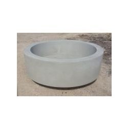 Reims - Jardinière ronde en béton avec drainage - Urbastyle