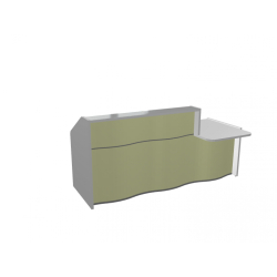 Banque d'accueil moderne et élégante WAVE - Design ondulé et configurations personnalisées