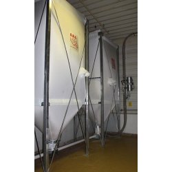 Silo polyvlent classique  avec sortie en tissu conique pour granulés de bois modèles flexibles - Flexilo standard - ABS