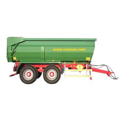 R 140 TAHK benne agricole à tandem monocoque - Romsan - capacité 14000 kg