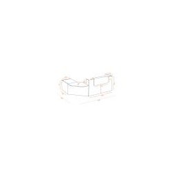 Banque d'accueil en angle AMBIANCE-5 Wood avec comptoir PMR - Normatic