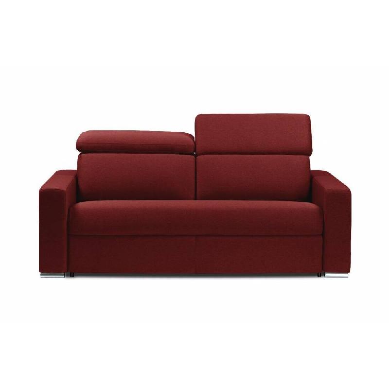 Canapé hôtellerie convertible BEST - Matelas mémoire 20 cm - Express - Sommier à lattes - Microfibre Bordeaux - 120 cm_4