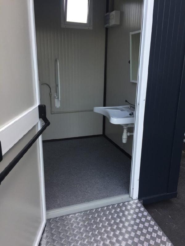 Monobloc sanitaire WC PMR raccordable - Structure acier galvanisé - 205cm x 205cm x 247cm_4
