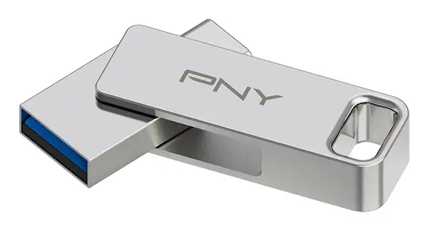 PNY DUO LINK lecteur USB flash 256 Go USB Type-A / USB Type-C 3.2 Gen 1 (3.1 Gen 1) Acier inoxydable_4