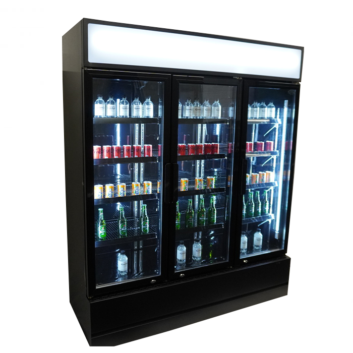 Réfrigérateur 3 portes en verre noir fcu-1200 bl l1600 7455.2115 COMBISTEEL_4