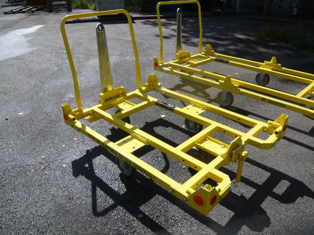 Remorque industrielle avec base roulante - Capacité 1T - MILOCO 3413_4