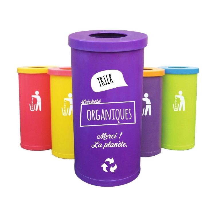 Poubelle personnalisable POP - 70L/bac - plastique recyclable et robuste pour tri sélectif_4