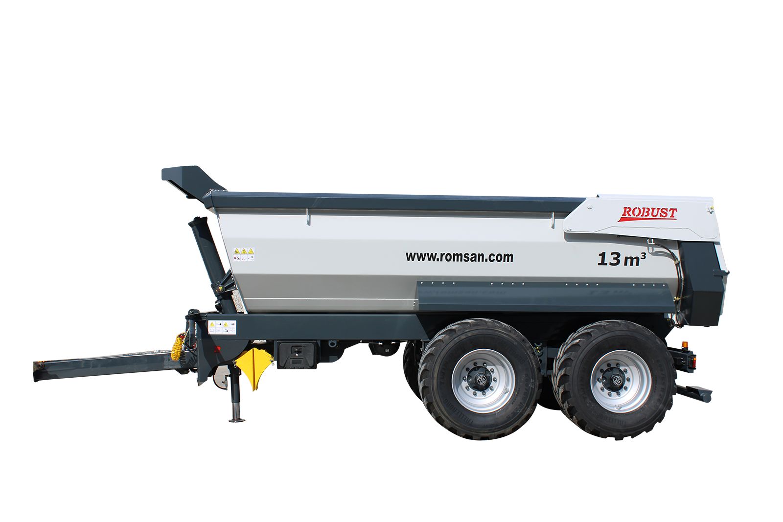 R 220 tahk robust benne agricole à tandem monocoque - romsan - capacité de 15000 kg_4