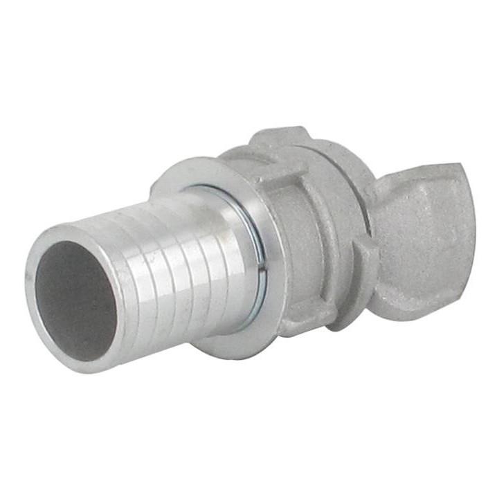 Demi-raccord symétrique avec verrou - DN 20 mm - Embout annelé Ø 25 mm - Alu_4