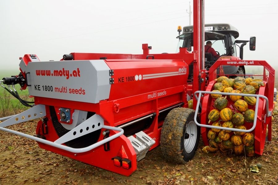 Récolteuse de pépins de citrouilles ke 1800 - moty gmbh - performance 4 ha/j - puissance 33 kw_4
