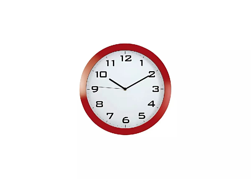 Horloge murale silencieuse rouge - Ø38 cm - Mouvement à quartz haute précision - Fabrication RPC_4